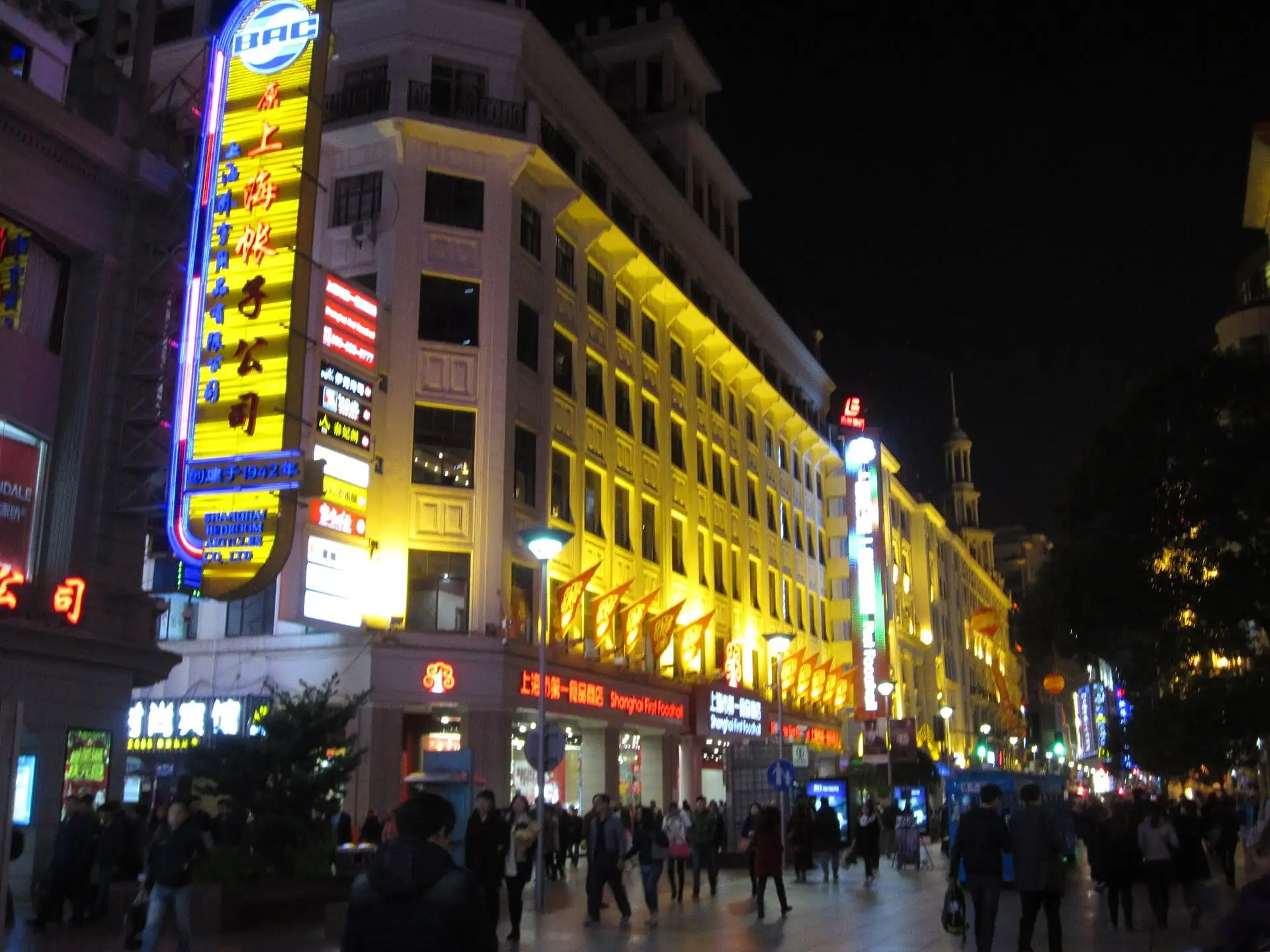 Nanjing Road in Shanghai at night